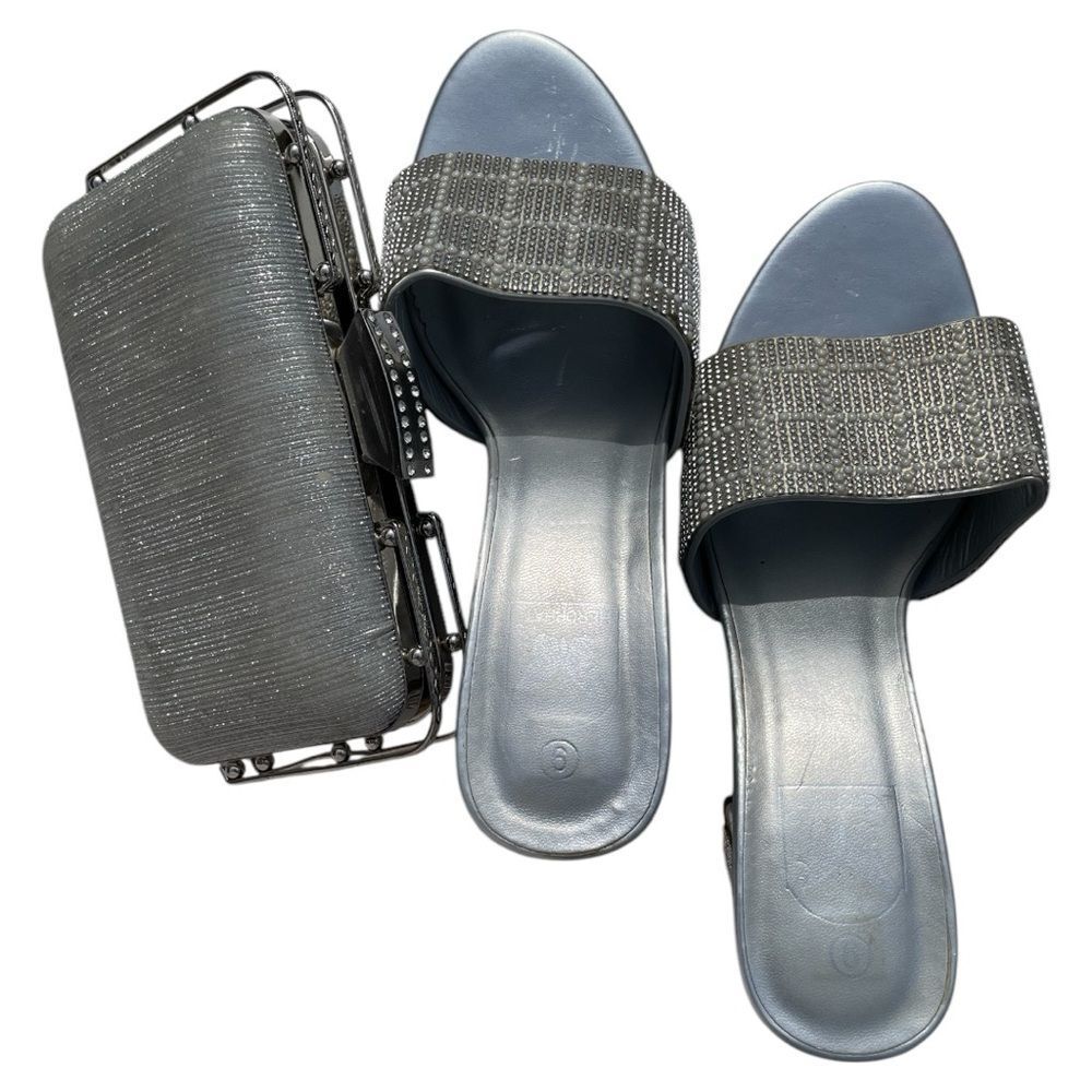 Elegant Gray Women's Slide Sandals